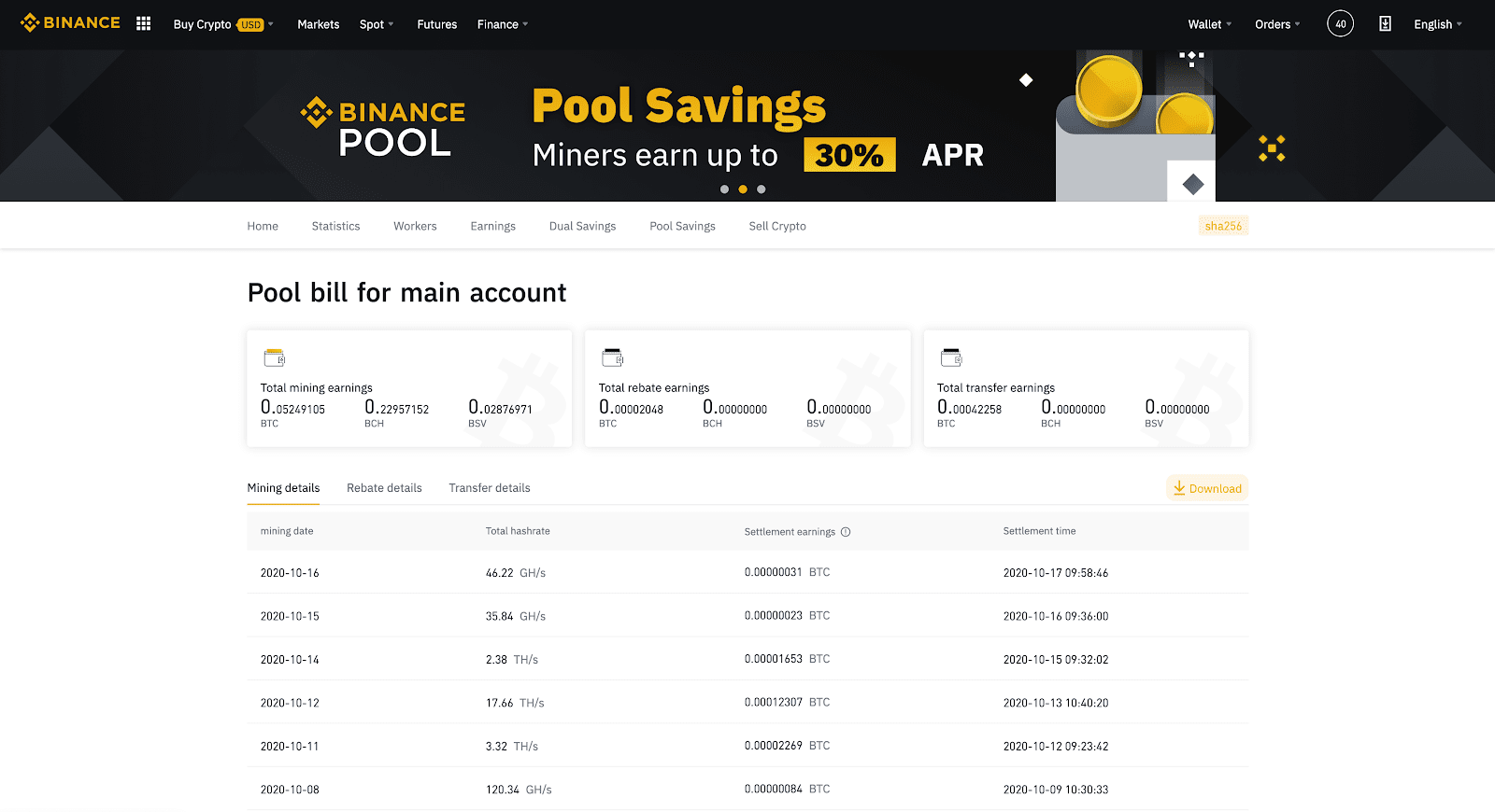 Binance Pool - mempool - Bitcoin Explorer