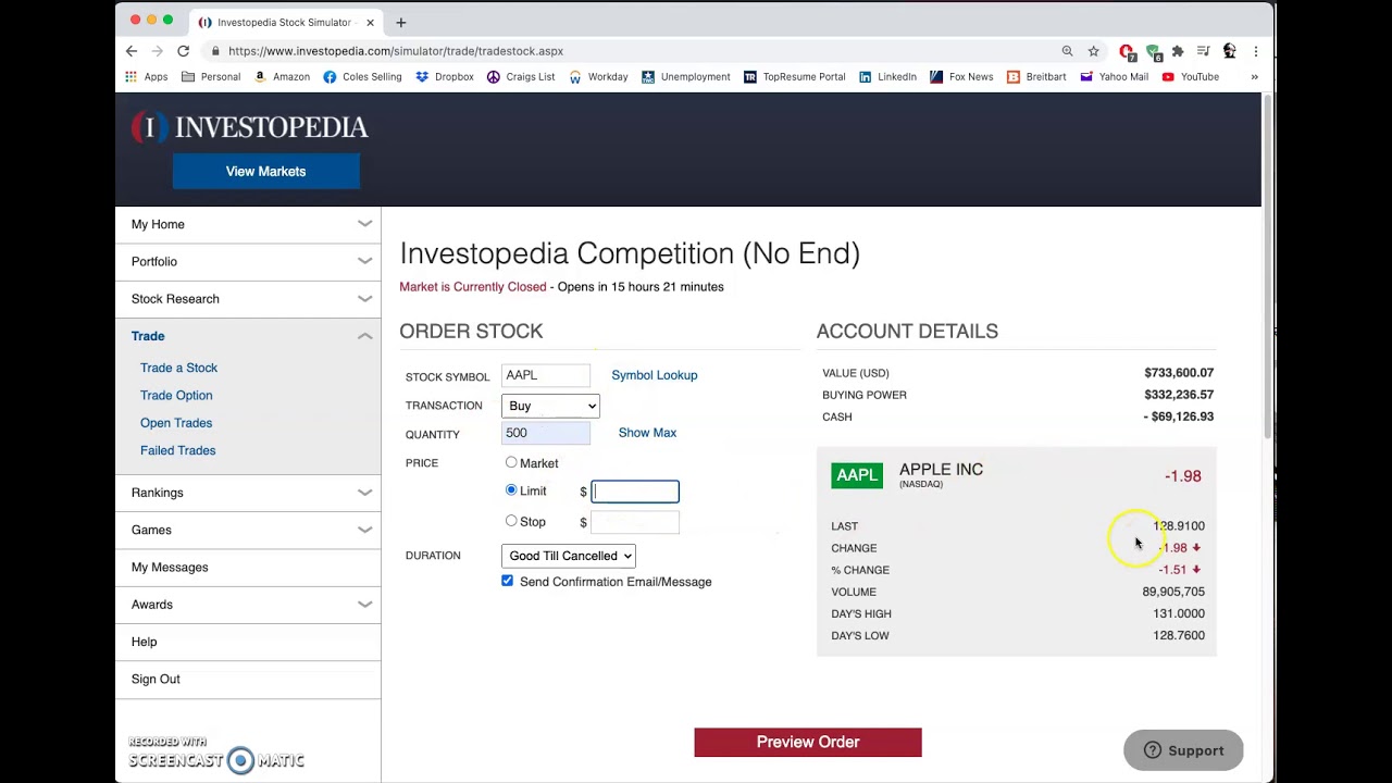 How to Use the Investopedia Simulator