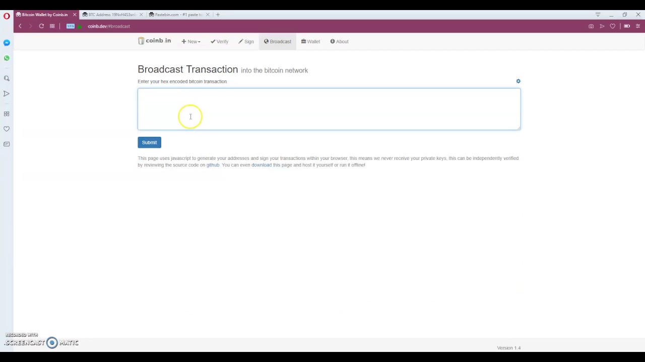 Broadcast Transaction - mempool - Bitcoin Explorer