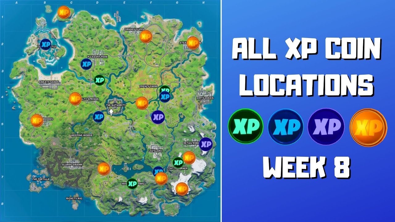 Fortnite Season 5: Week 8 XP Coins Locations - Millenium