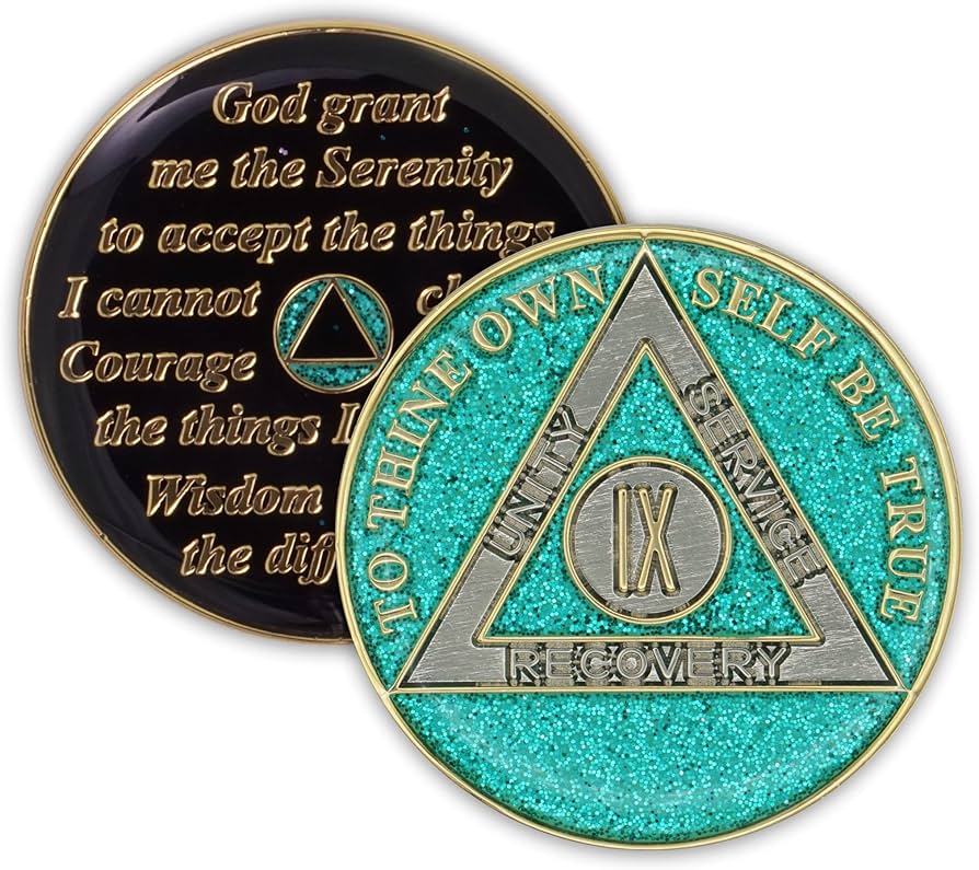 9 Year AA Medallion Reflex Blue Gold Plated RecoveryChip Design