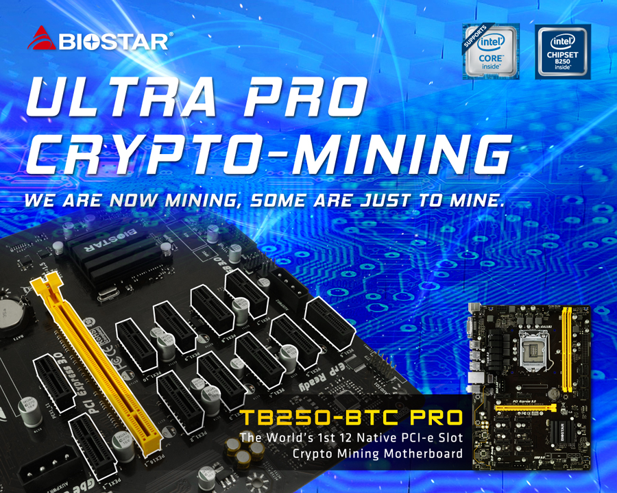 Biostar Goes Mining: New TBBTC PRO Motherboard and RX D Mining GPU