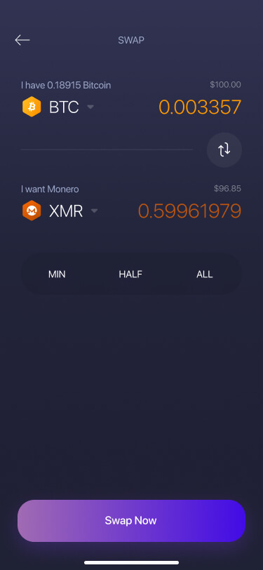 Swap BTC to XMR | Bitcoin to Monero Crypto Exchange | SwapSpace