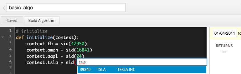 Quantopian Tutorial Series