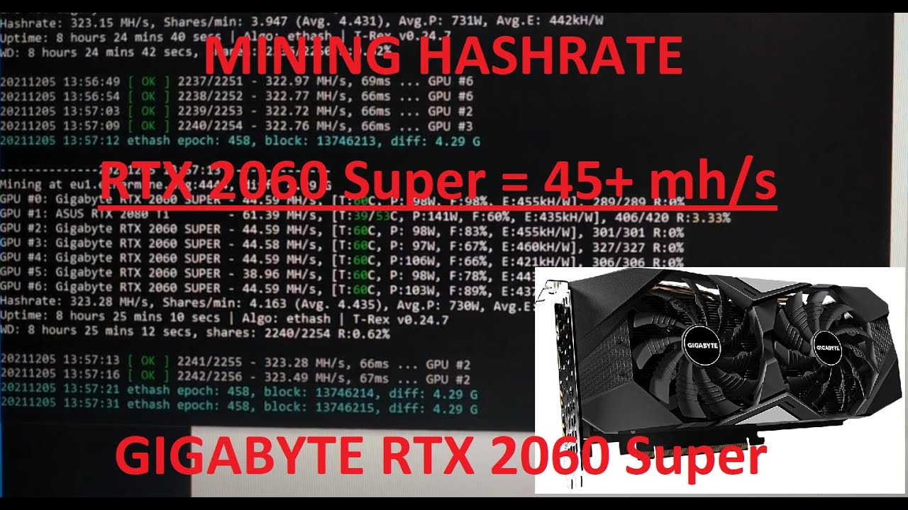 Mining with NVIDIA GeForce RTX SUPER - BetterHash Calculator