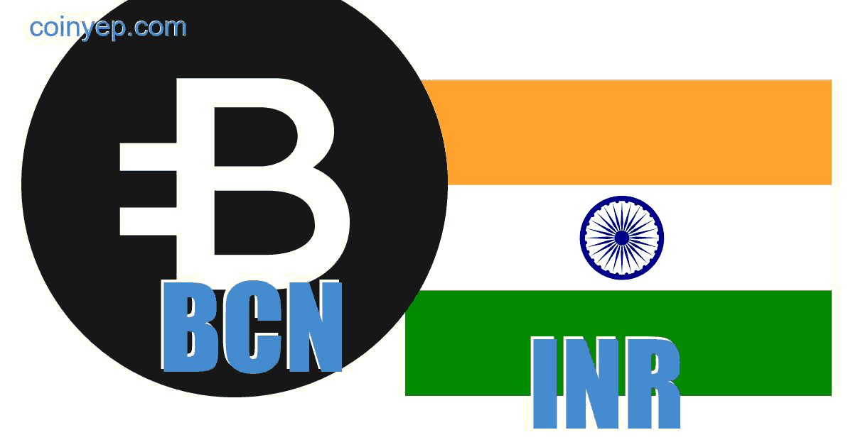 bcn to INR Price Converter & Calculator, Live Exchange Rate | CoinBrain