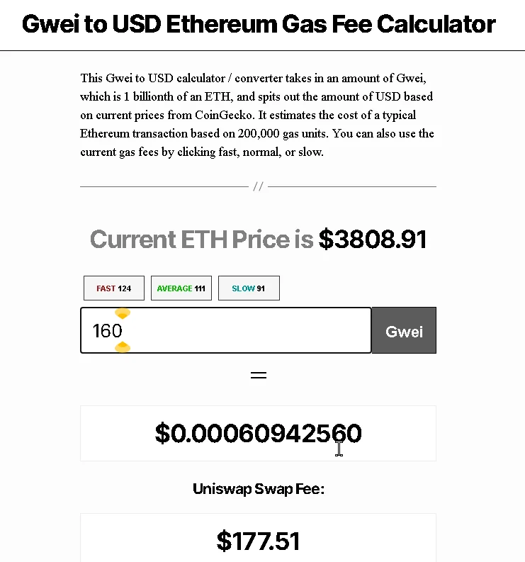 Online Ethereum Unit Converter