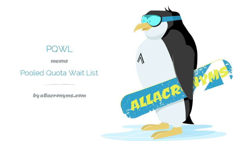 What is the meaning of PQWL, RLWL, GNWL in a railway waiting list? : ConfirmTkt