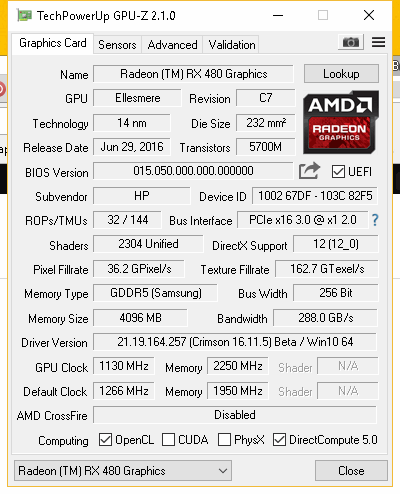 31MH/s Ethereum BIOS Mod for the HP OEM AMD Radeon RX w/ Samsung Memory - Brendan Greenley