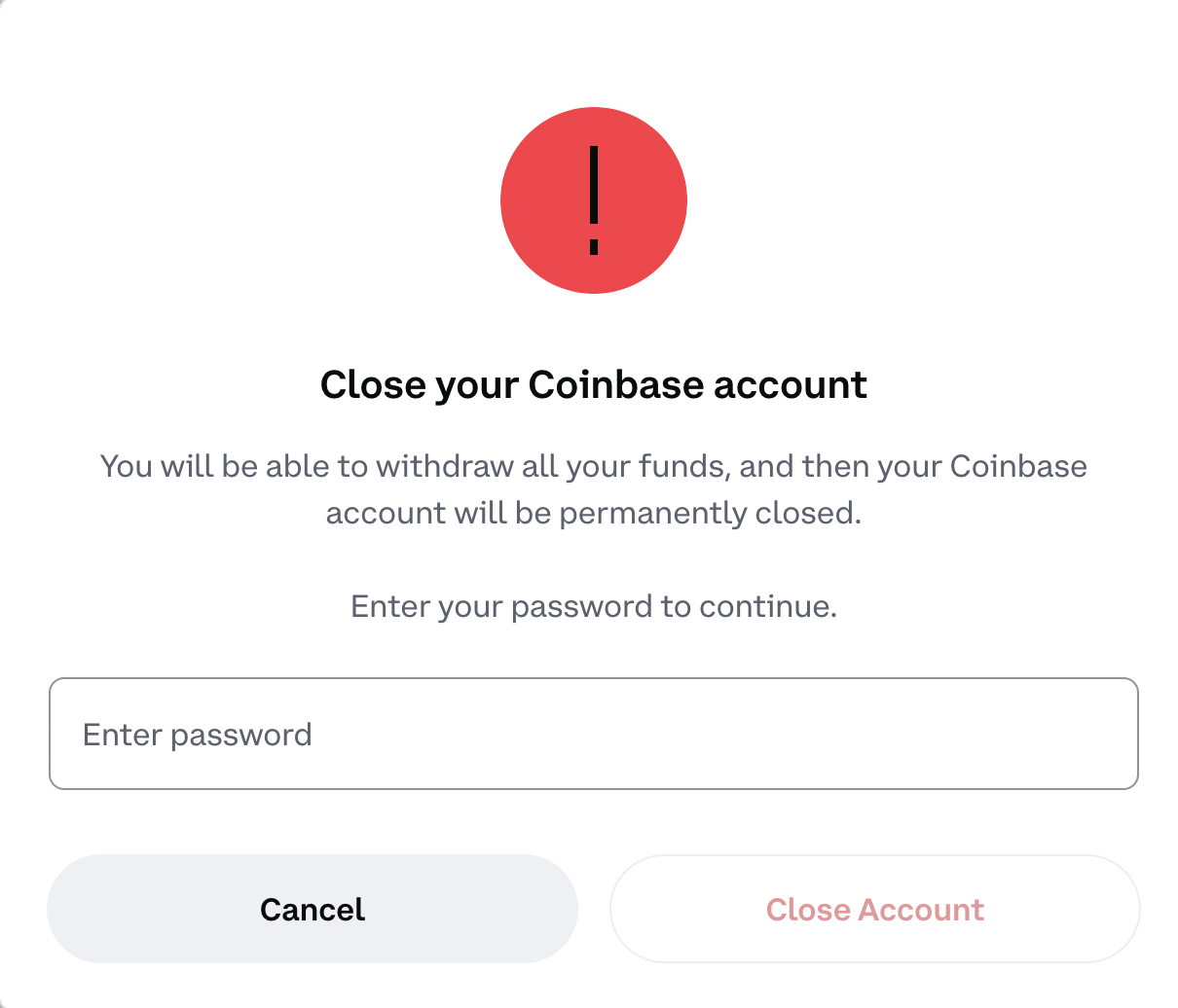 Juno | How to close a Coinbase Account