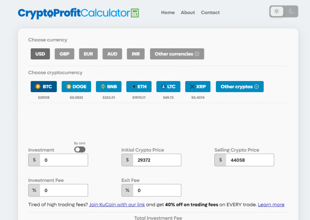 Ethereum Profit Calculator | CoinCodex