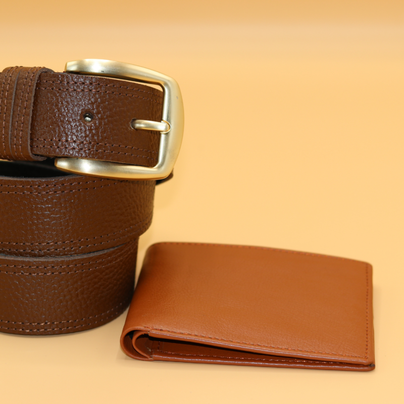 Leather Wallet & Belt Set | Pure Titanium | Perfect Gift for Men – bymobile.ru