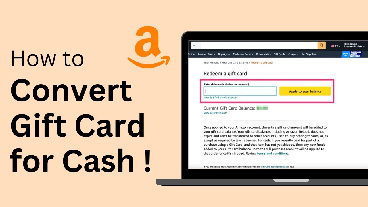 How to Transfer an Amazon Gift Card Balance