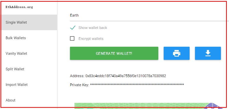 Online random Ethereum address generator