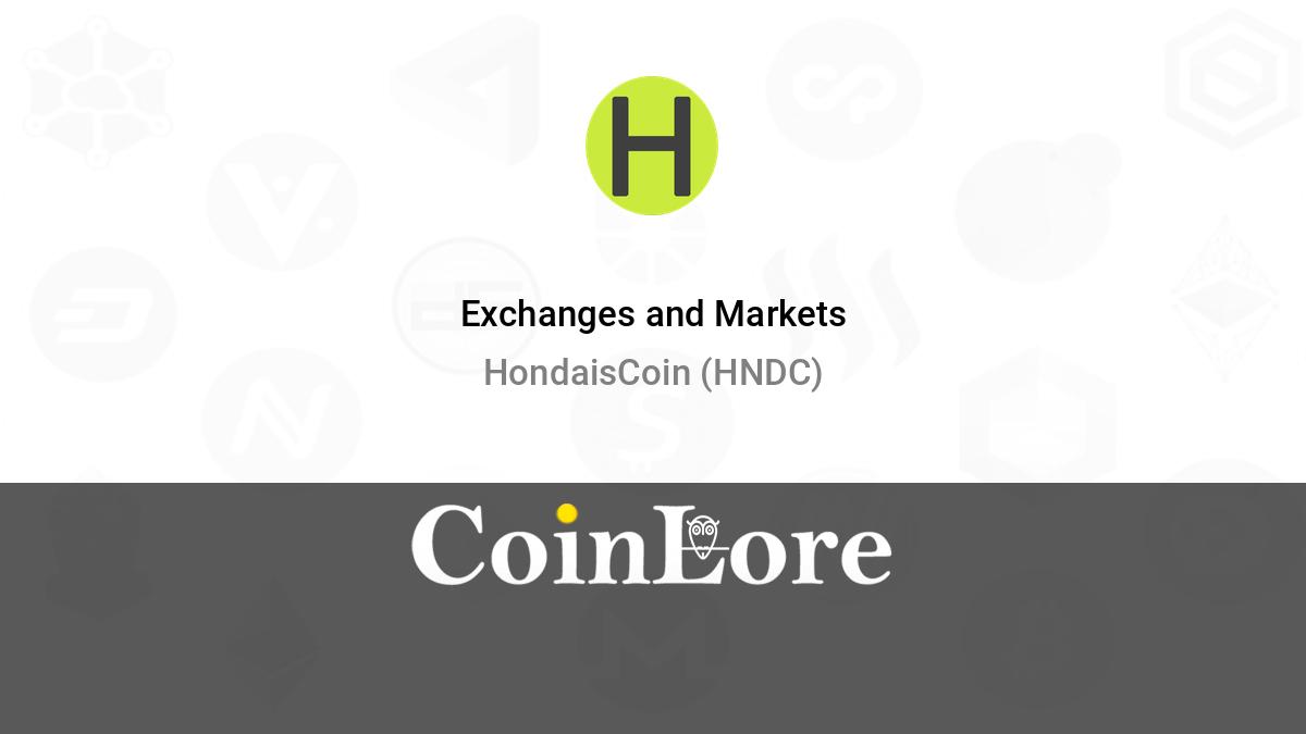 HondaisCoin Price Today - HNDC Coin Price Chart & Crypto Market Cap