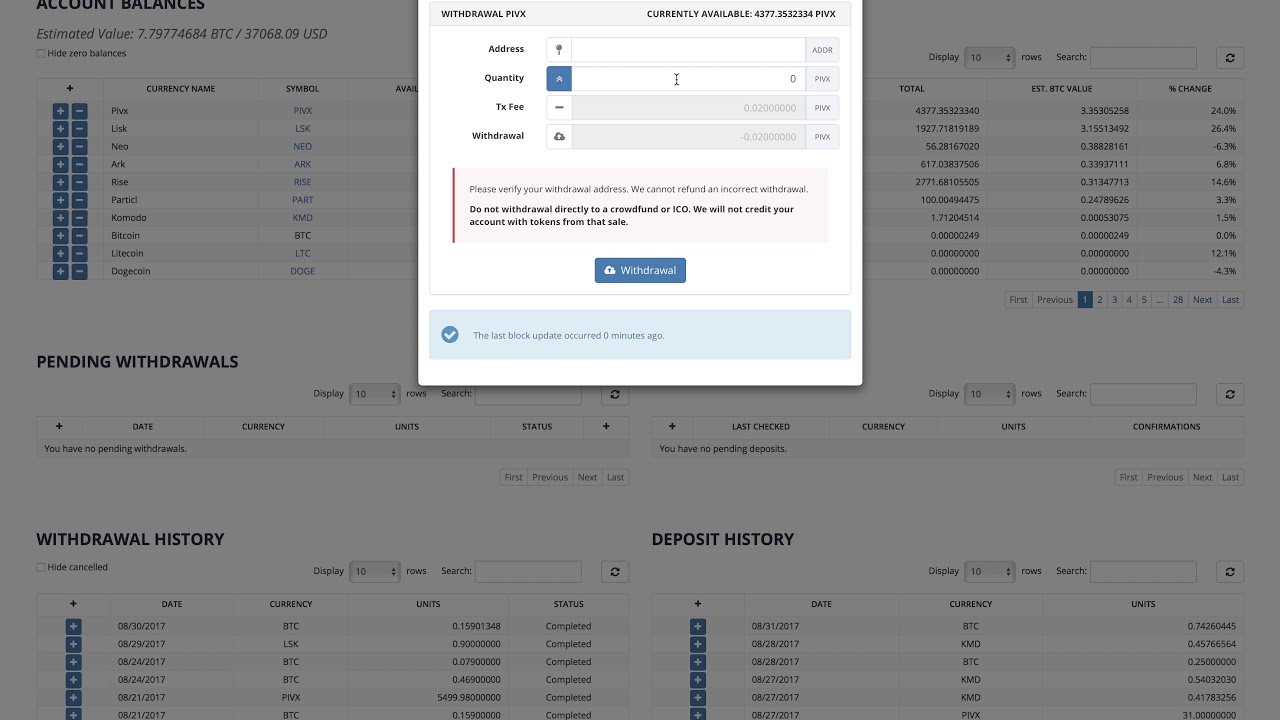 How to Withdraw Crypto From Bittrex - Zengo