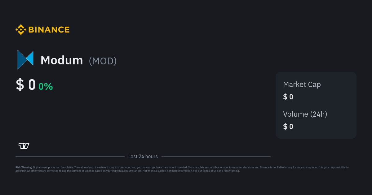 Modum Price Today - MOD Coin Price Chart & Crypto Market Cap