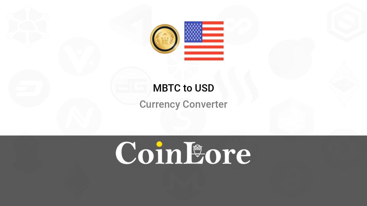 MBTC to USD Converter, Convert Micro Bitcoin Finance to United States Dollar - CoinArbitrageBot