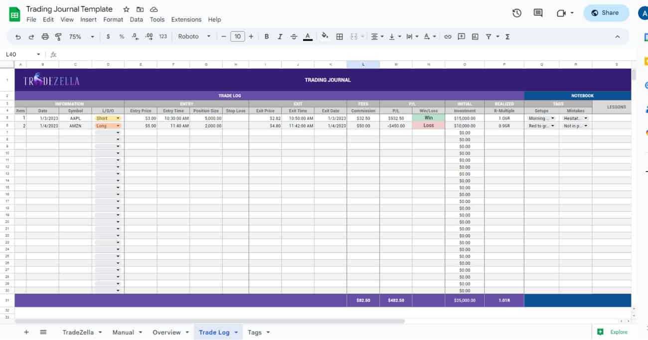 Free Excel Trading Journal - Trading Tech and Tools - bymobile.ru Forum