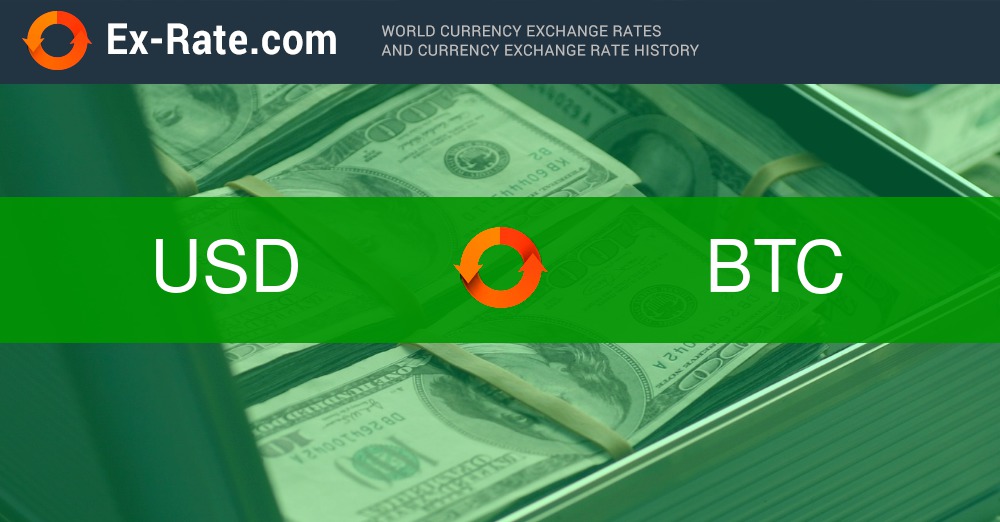 USD to BTC (US Dollar to Bitcoin) | convert, exchange rate