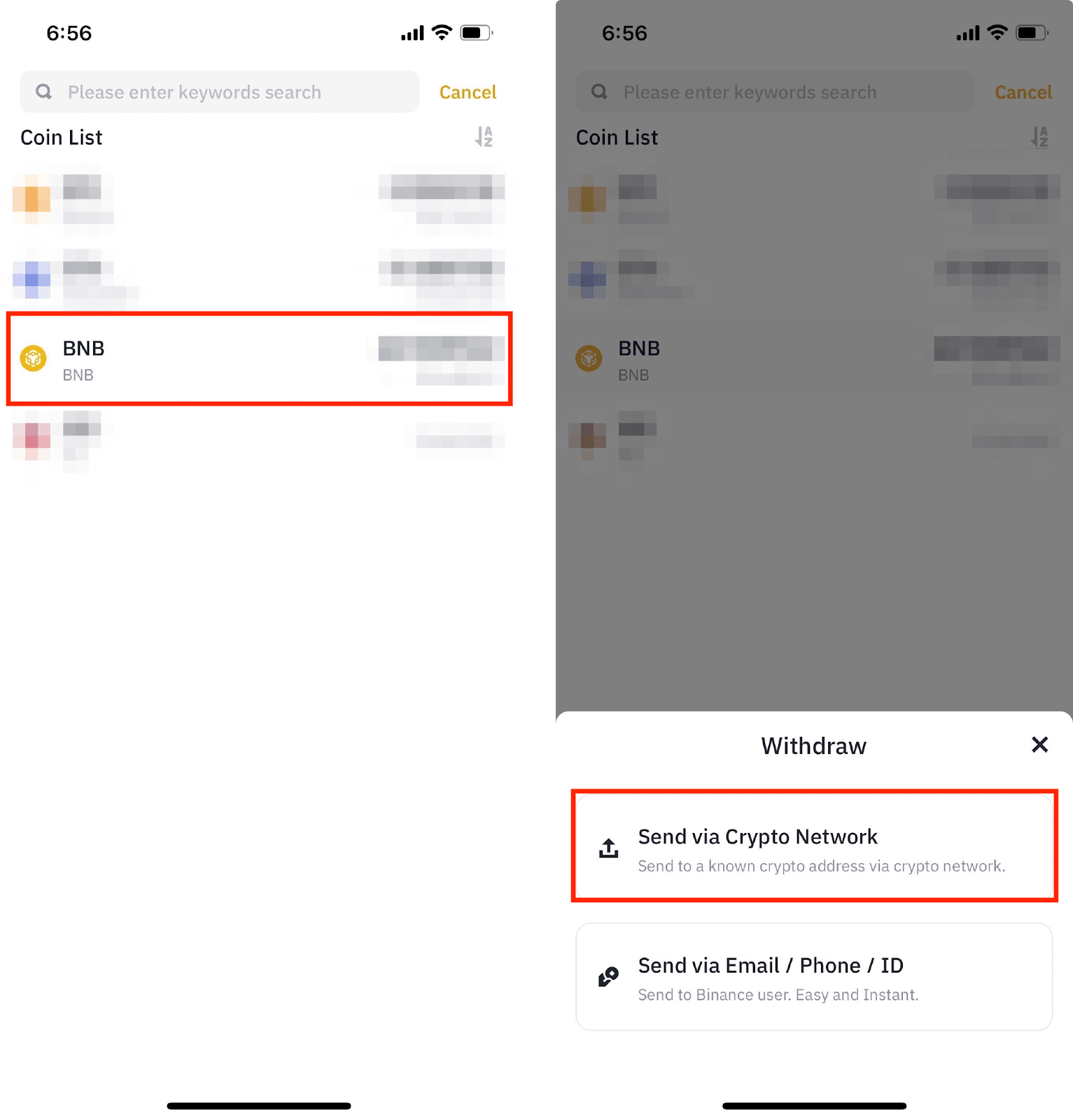 How to Transfer BNB from Trust Wallet to Binance