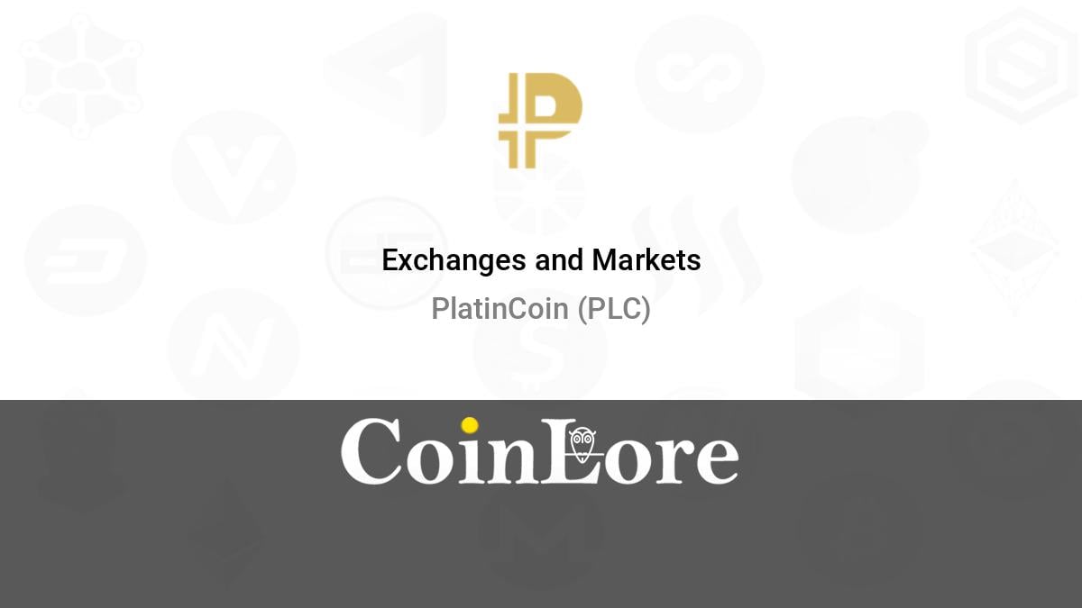 PLATINCOIN (PLC) Price and PLATINCOIN Exchanges list | Tokenmarketcaps