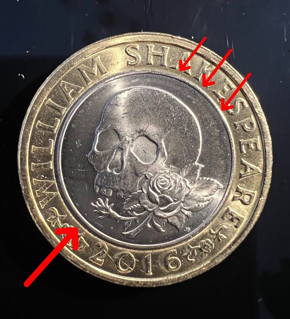 WILLIAM SHAKESPEARE RARE £2 pound coin, Minting bymobile.ru Down Writing .. £ - PicClick UK