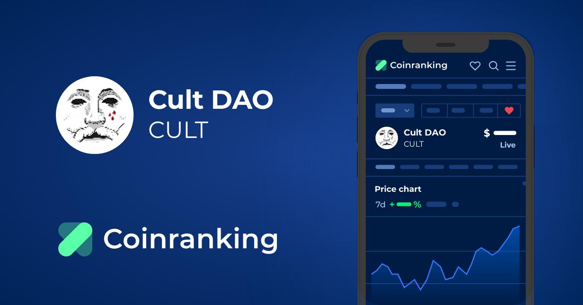 Cult DAO price now, Live CULT price, marketcap, chart, and info | CoinCarp