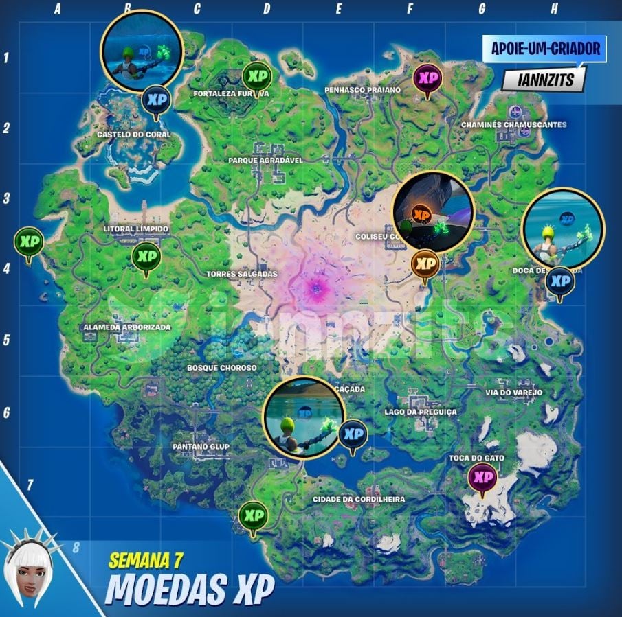 All XP Coin Locations - Fortnite Chapter 2 Season 5 - Green, Blue, Purple, Gold - Gamepur