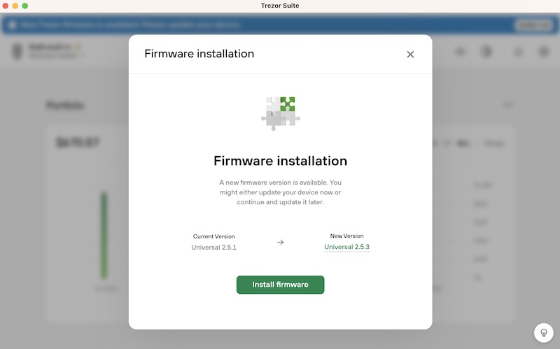 How to Update Firmware for Trezor One - Hongkiat