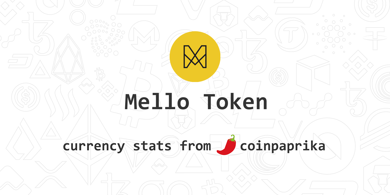 Mello Token Price Today - MELLO Price Chart & Market Cap | CoinCodex