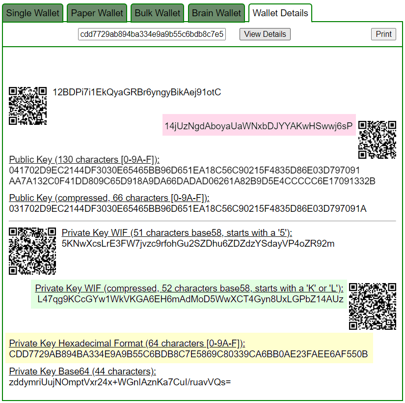 Bitcoin address formats and prefixes