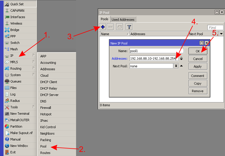 Check utilisation of RouterOS IP Pools | The (unofficial) Mikrotik site