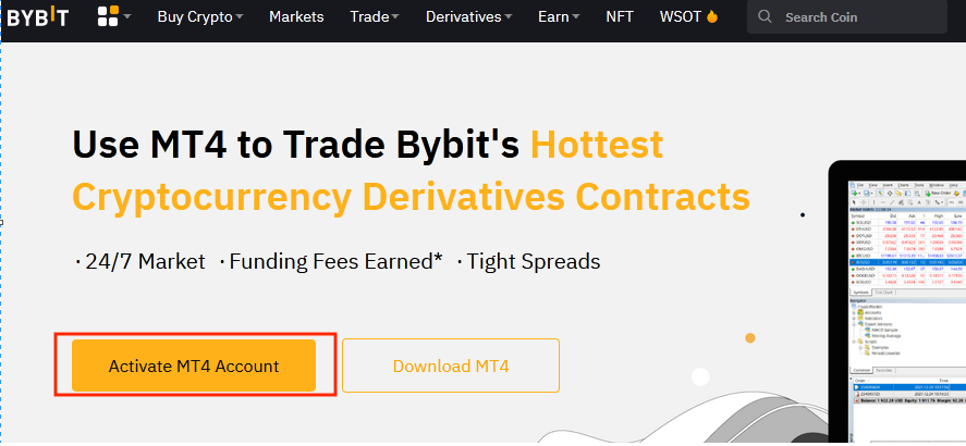 Crypto trading on Metatrader 4 platform