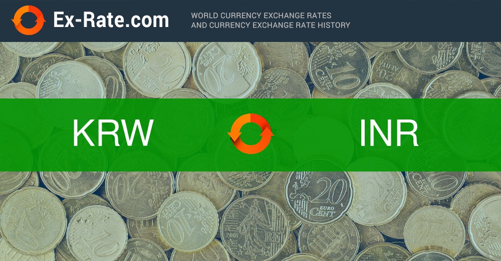 Convert KRW to INR - South Korean Won to Indian Rupee Currency Converter