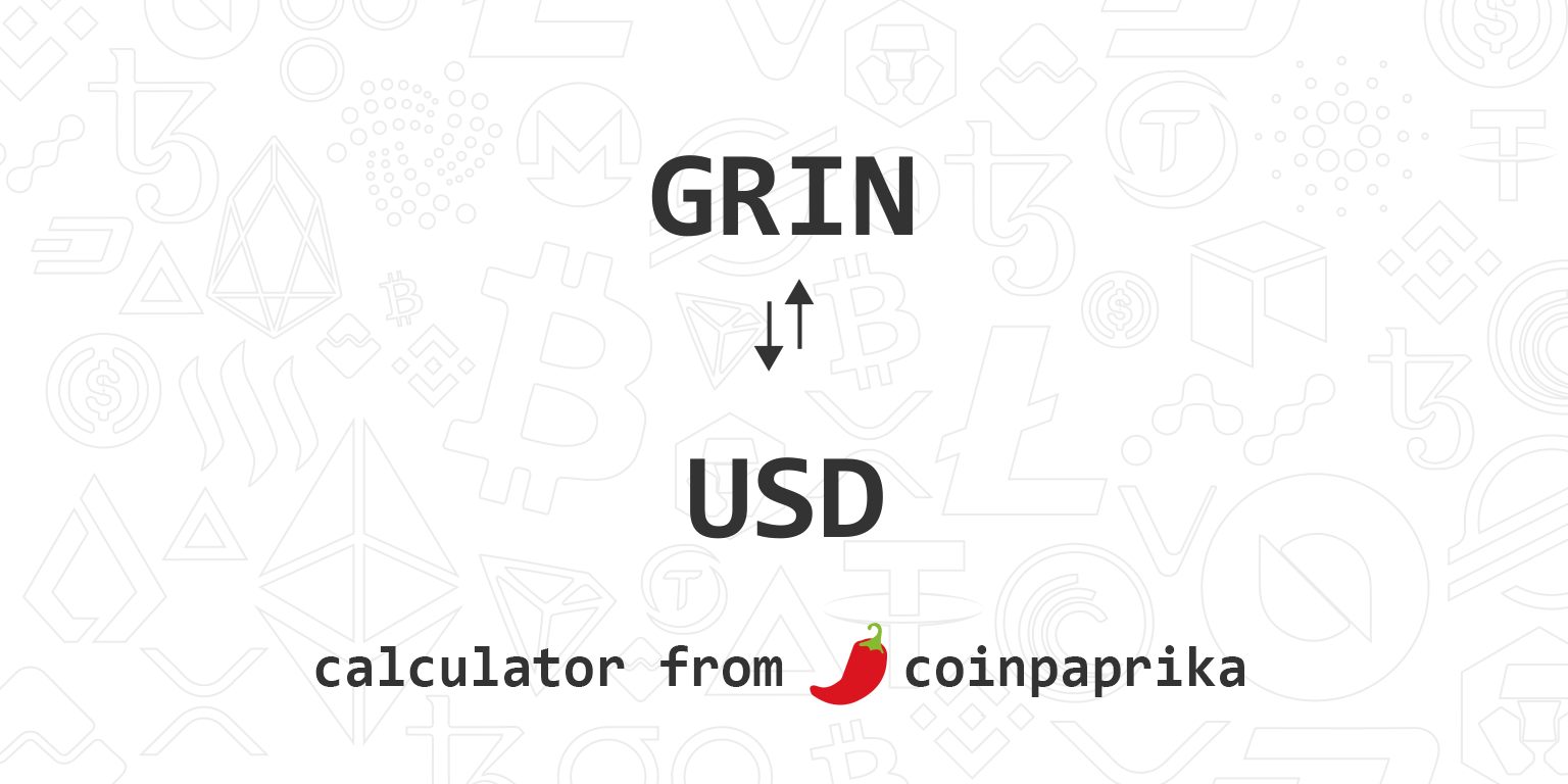 GRIN to USD Converter