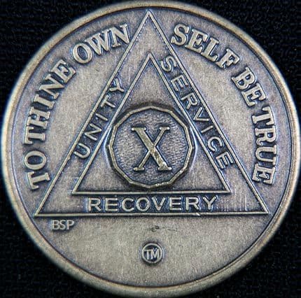 10 Year AA Medallions - Ten Year Alcoholics Anonymous Coins and Chips — AA Medallion Store