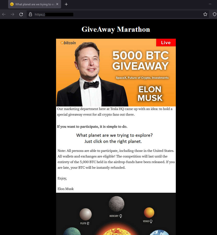 Bitcoin scam giveaway on a fake Nvidia website | Kaspersky official blog