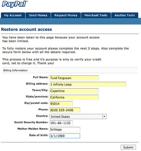 I used a fake name signing up for PayPal HELP! - PayPal Community