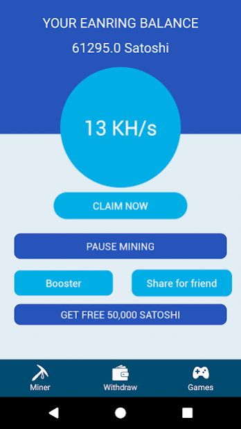 Miner - Earn real Bitcoins with Youhodler's Cloud Miner