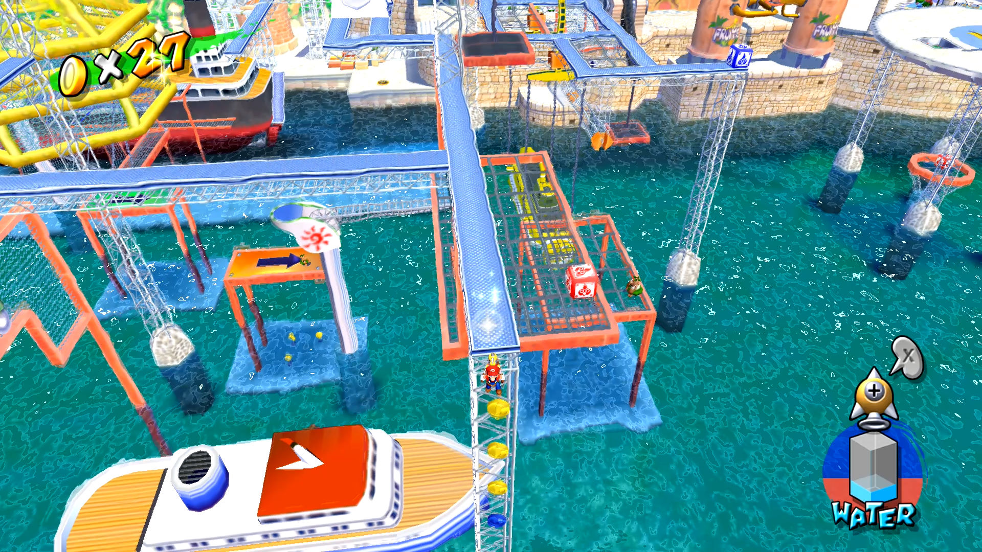 Super Mario Sunshine/Ricco Harbor blue coins - Wikibooks, open books for an open world