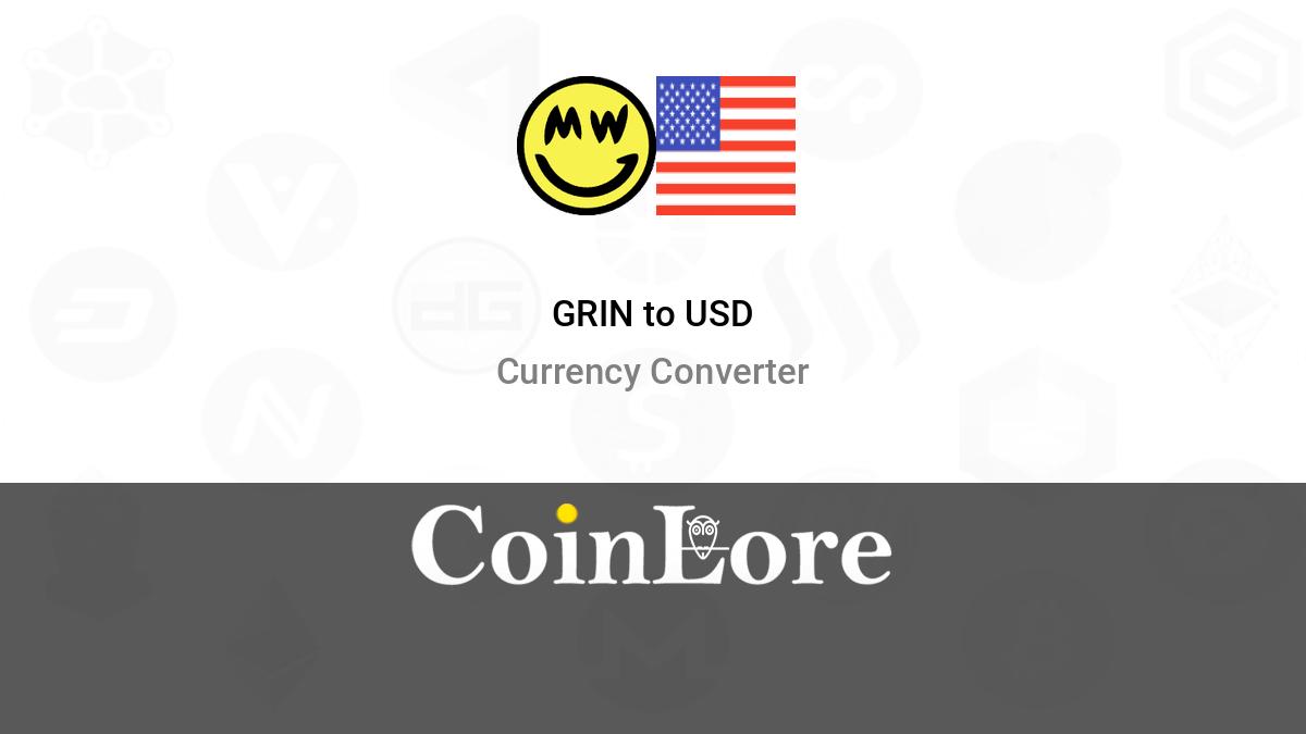 Grin price today, GRIN to USD live price, marketcap and chart | CoinMarketCap