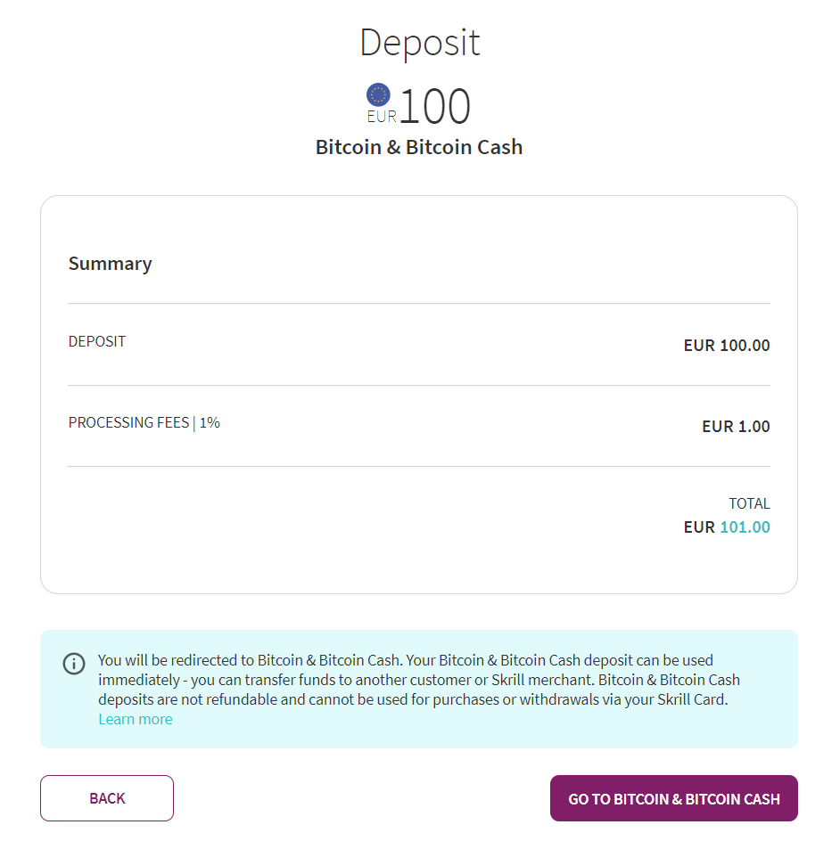 Send money to a Bitcoin address with Skrill | Wikibrain