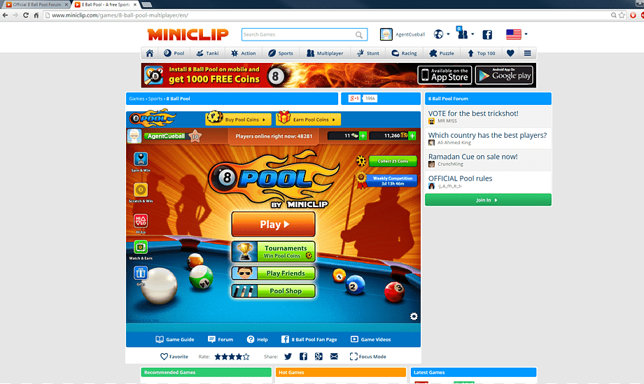 8 Ball Pool Shop