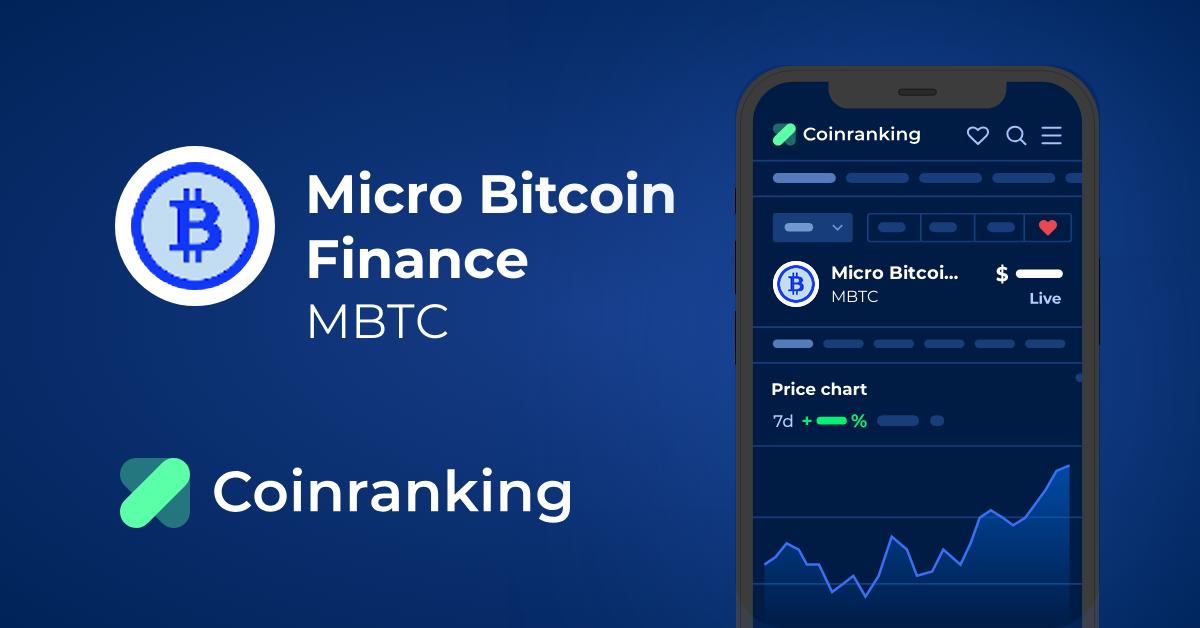 Convert 1 MBC to USD - MicroBitcoin price in USD | CoinCodex