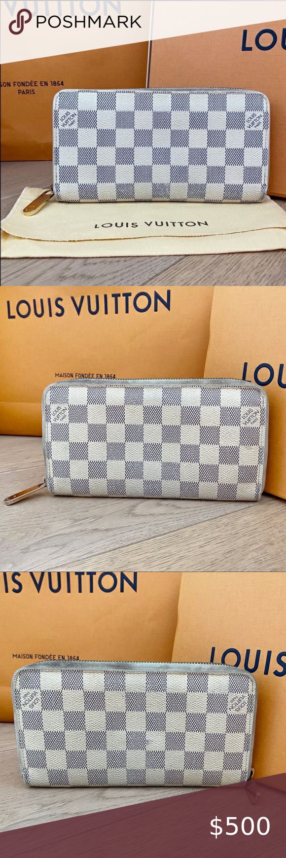 Sarah Wallet Damier Azur Newer – Keeks Designer Handbags