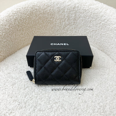 Chanel – Classic Zipped Coin Purse Black – Queen Station