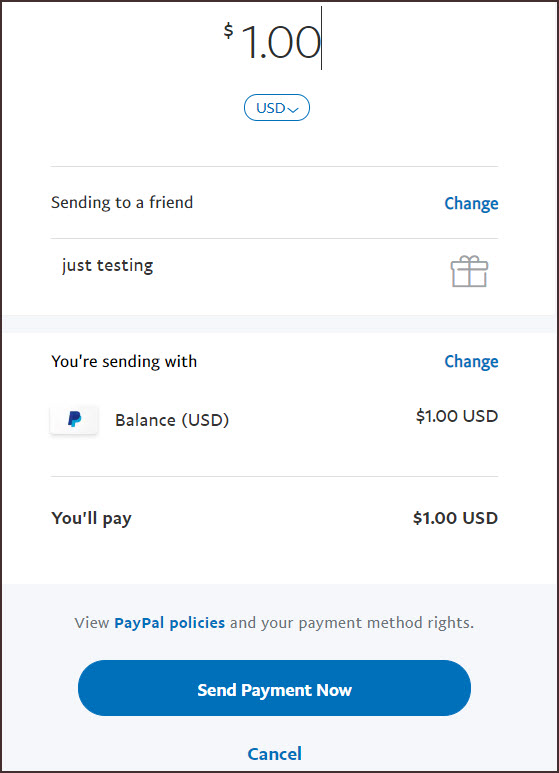 Payment to Friends and Family - PayPal Community