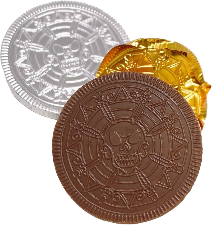 Kingsway Pirate Gold Milk Chocolate Coin Vegetarian Sweet 10g