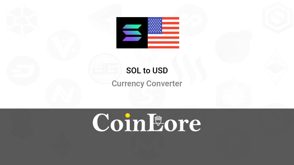 Convert 1 SOL to USD - Solana price in USD | CoinCodex